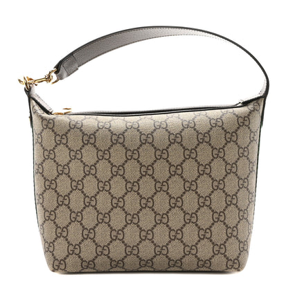 Gucci GG Supreme Monogram Textured Calfskin Web Super Mini Ophidia Shoulder Bag Beige Ebony New Acero 1 of 10