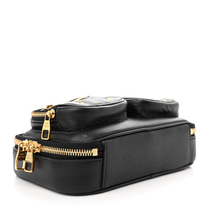 Louis Vuitton Calfskin Monogram Embossed Utility Crossbody Black 4 of 11