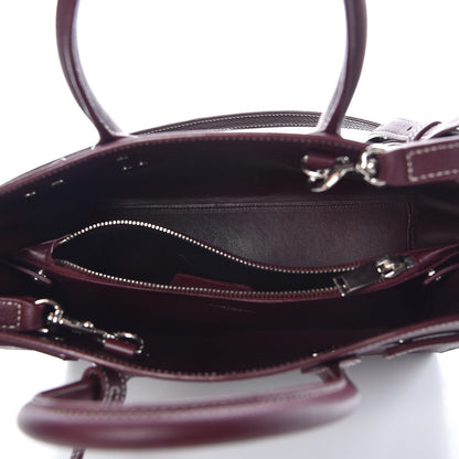 Saint Laurent Grained Calfskin Topstich Baby Sac De Jour Rouge Legion 6 of 9