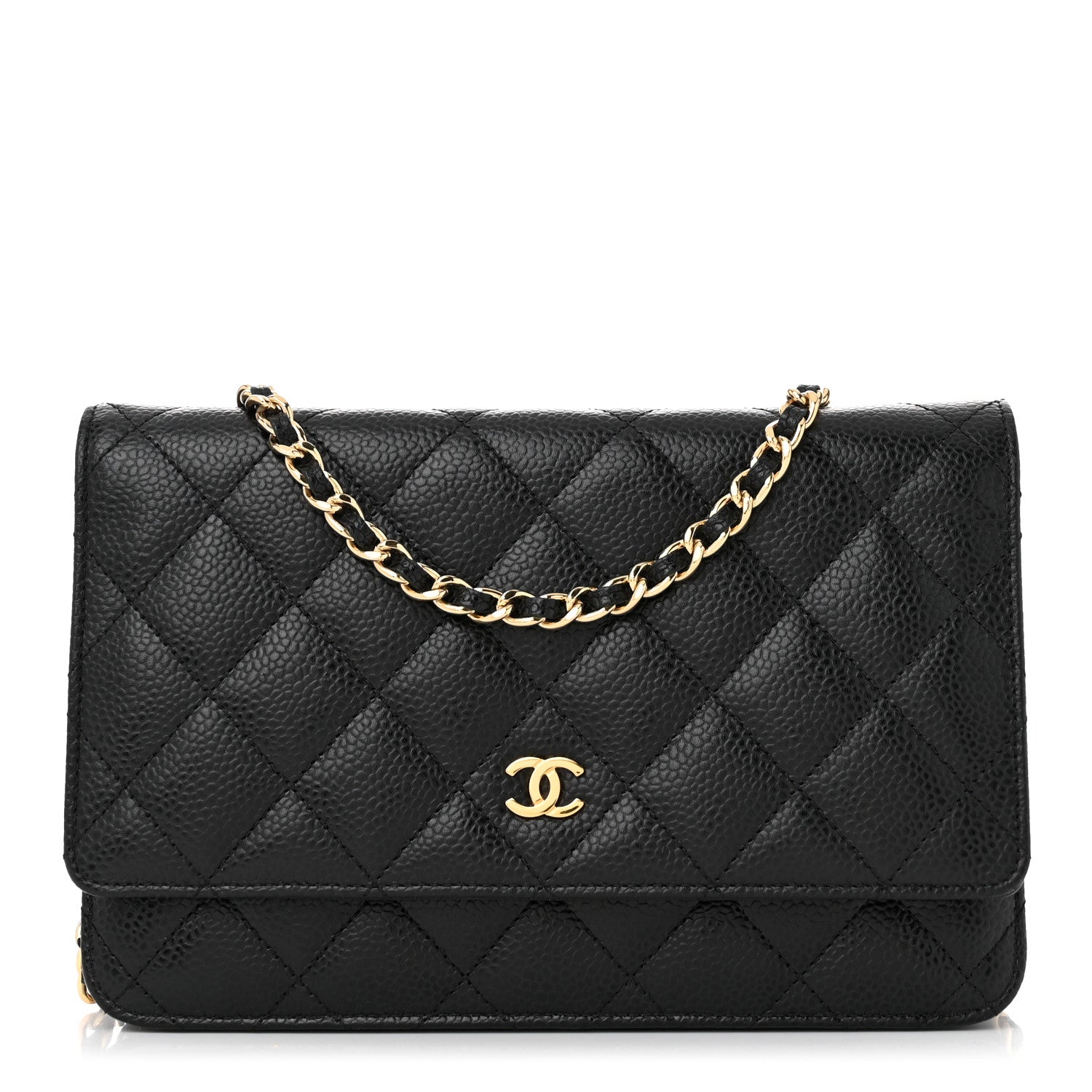 Chanel Caviar Quilted Wallet on Chain WOC Black 1 of 12