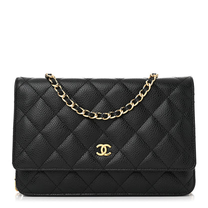 Chanel Caviar Quilted Wallet on Chain WOC Black 1 of 12