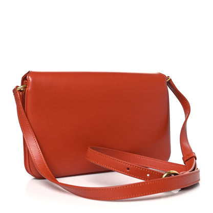 Saint Laurent Smooth Calfskin Le Maillon Satchel Orange 3 of 8