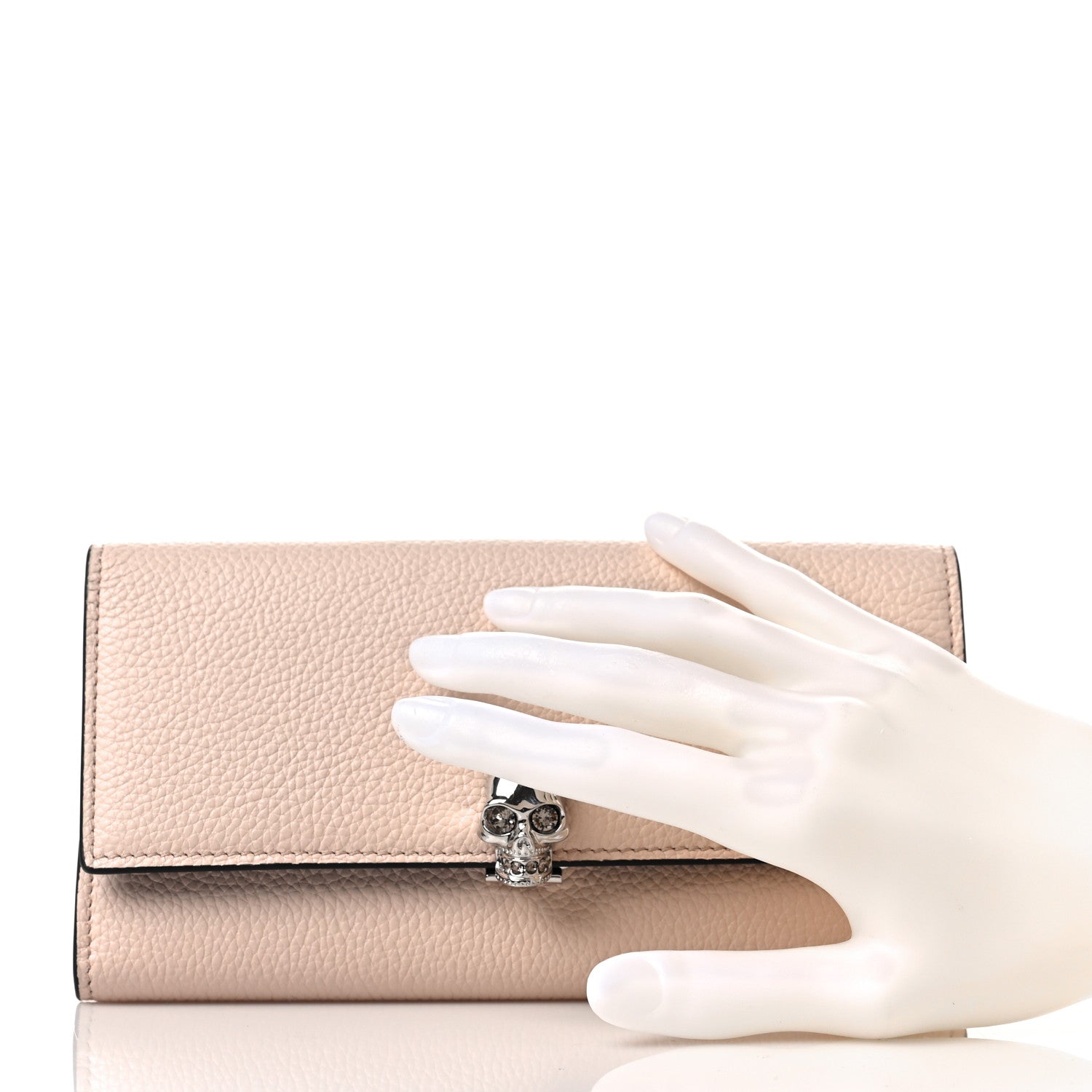 Alexander McQueen Pebbled Calfskin Skull Continental Wallet Teint 2 of 10