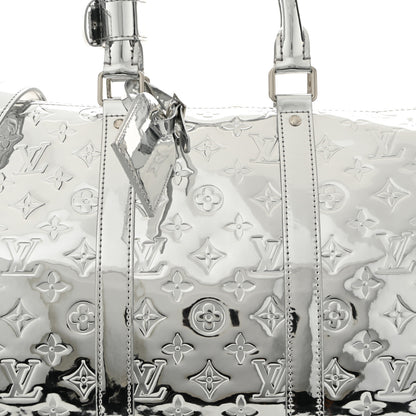 Louis Vuitton Monogram Mirror Keepall Bandouliere 45 Silver 6 of 8