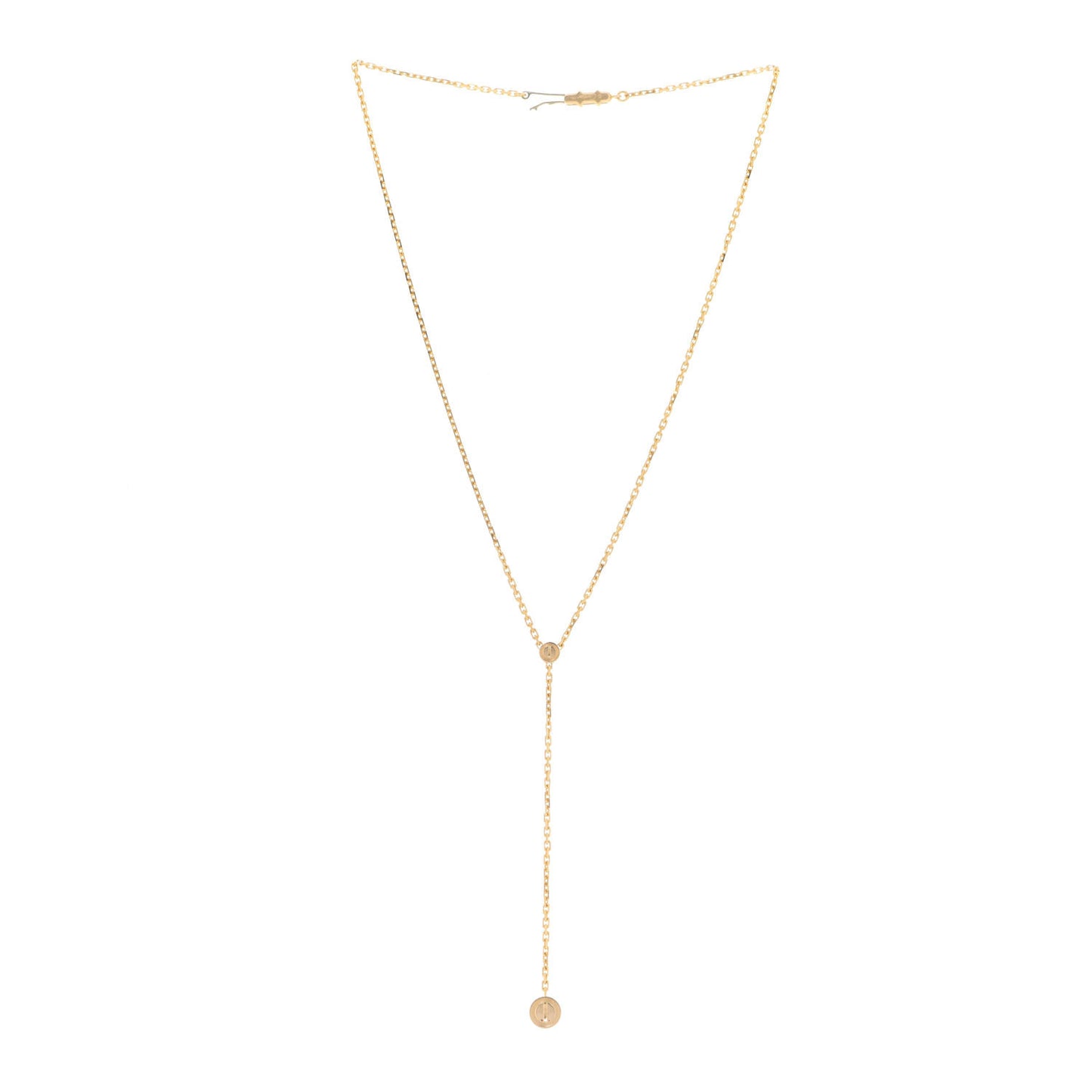 18K Yellow Gold LOVE Drop Necklace