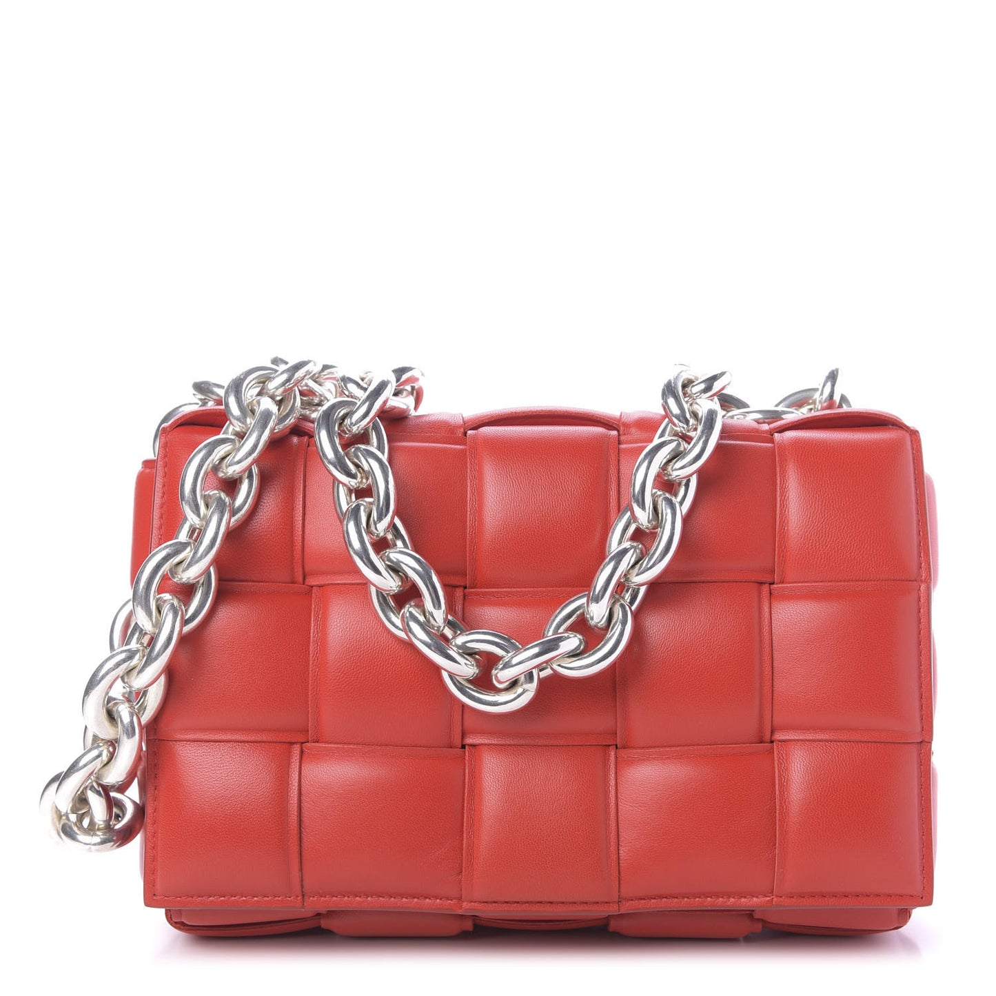 Lambskin Maxi Intreccio Padded Chain Cassette Crossbody Bag Nail Polish