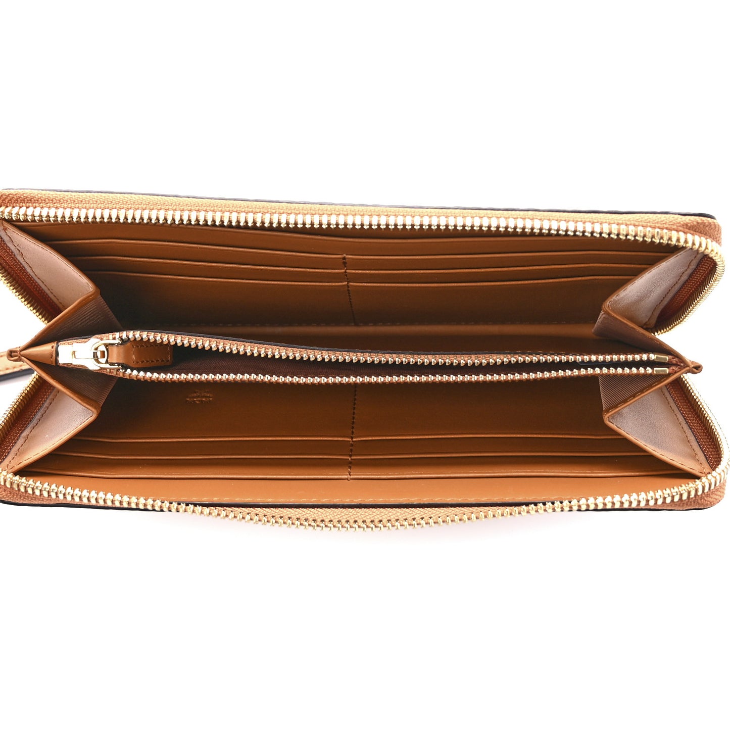 Visetos Large Zip Around Wallet Cognac