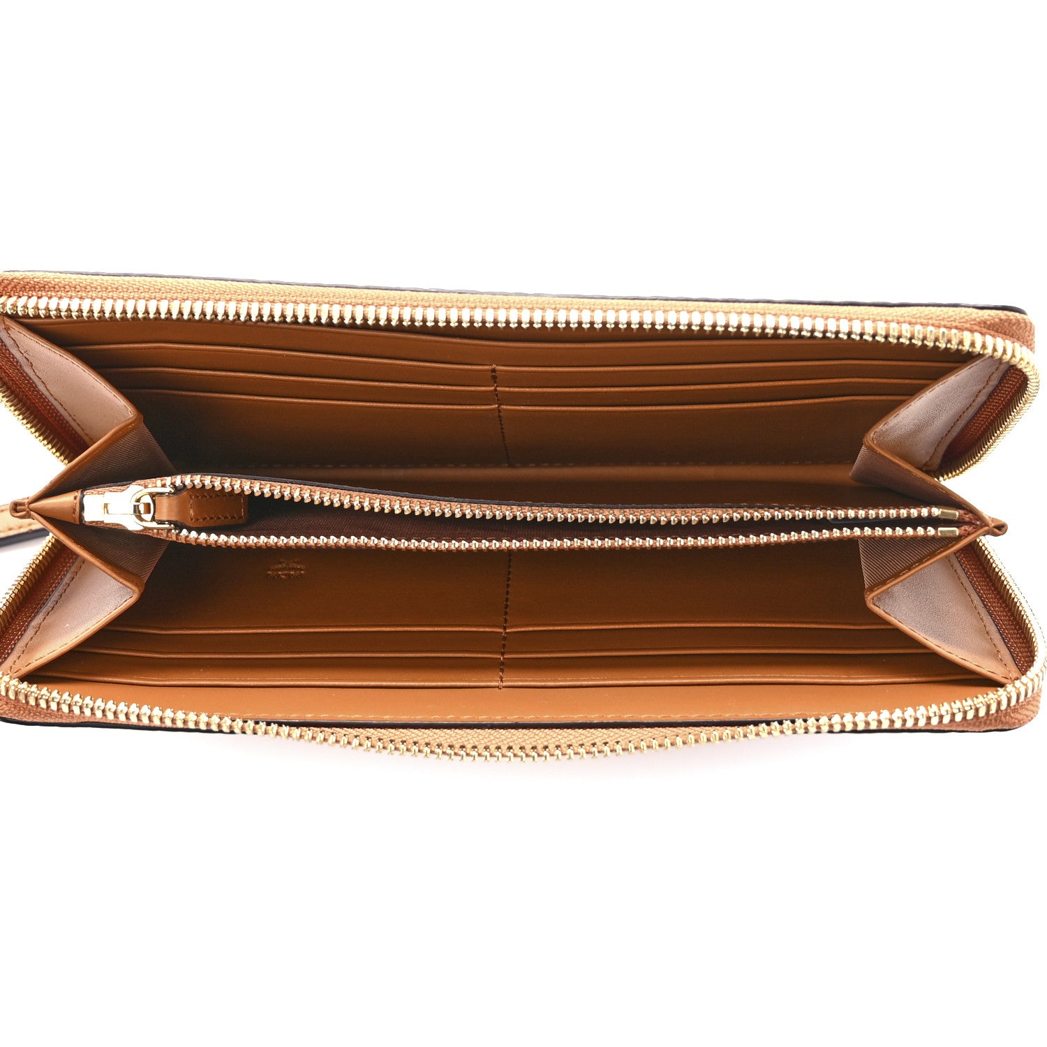 MCM Visetos Large Zip Around Wallet Cognac 5 of 11