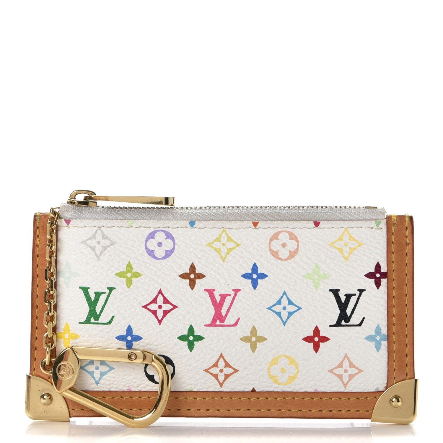 Louis Vuitton Monogram Multicolor Key Pouch White 1 of 7