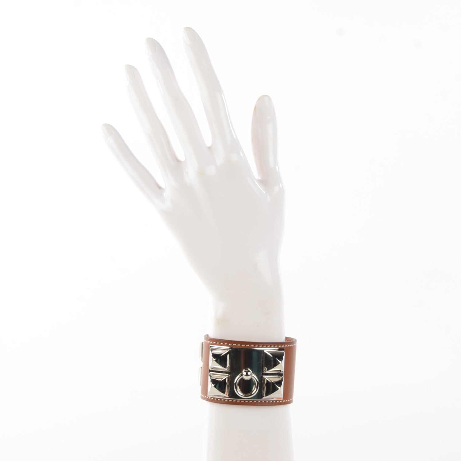 Hermes Barenia Collier De Chien CDC Bracelet S Fauve 2 of 7