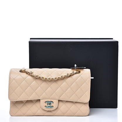 Chanel Caviar Quilted Medium Double Flap Beige Clair 11 of 11