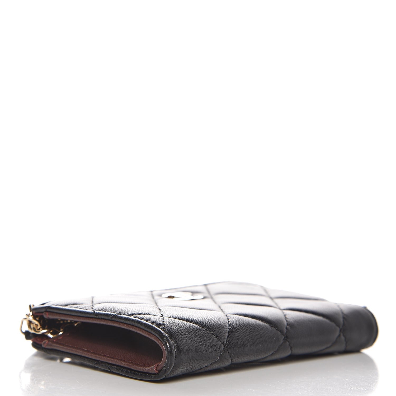 Chanel Lambskin Quilted Key Holder Case Black 4 of 8