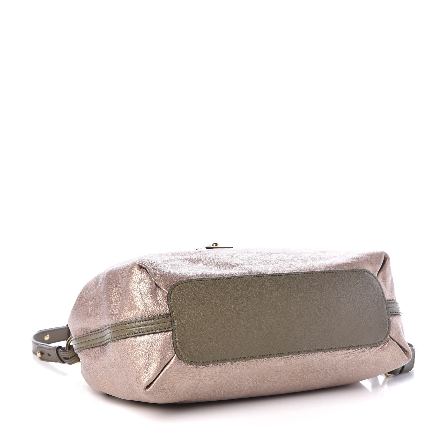 Chloe Metallic Calfskin Medium Elsie Satchel Gold Green 4 of 7