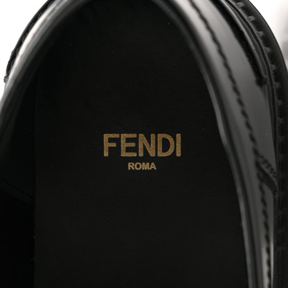 Fendi Vitello Abrasivato Fendigraphy 50mm Loafers 38 Black 8 of 10