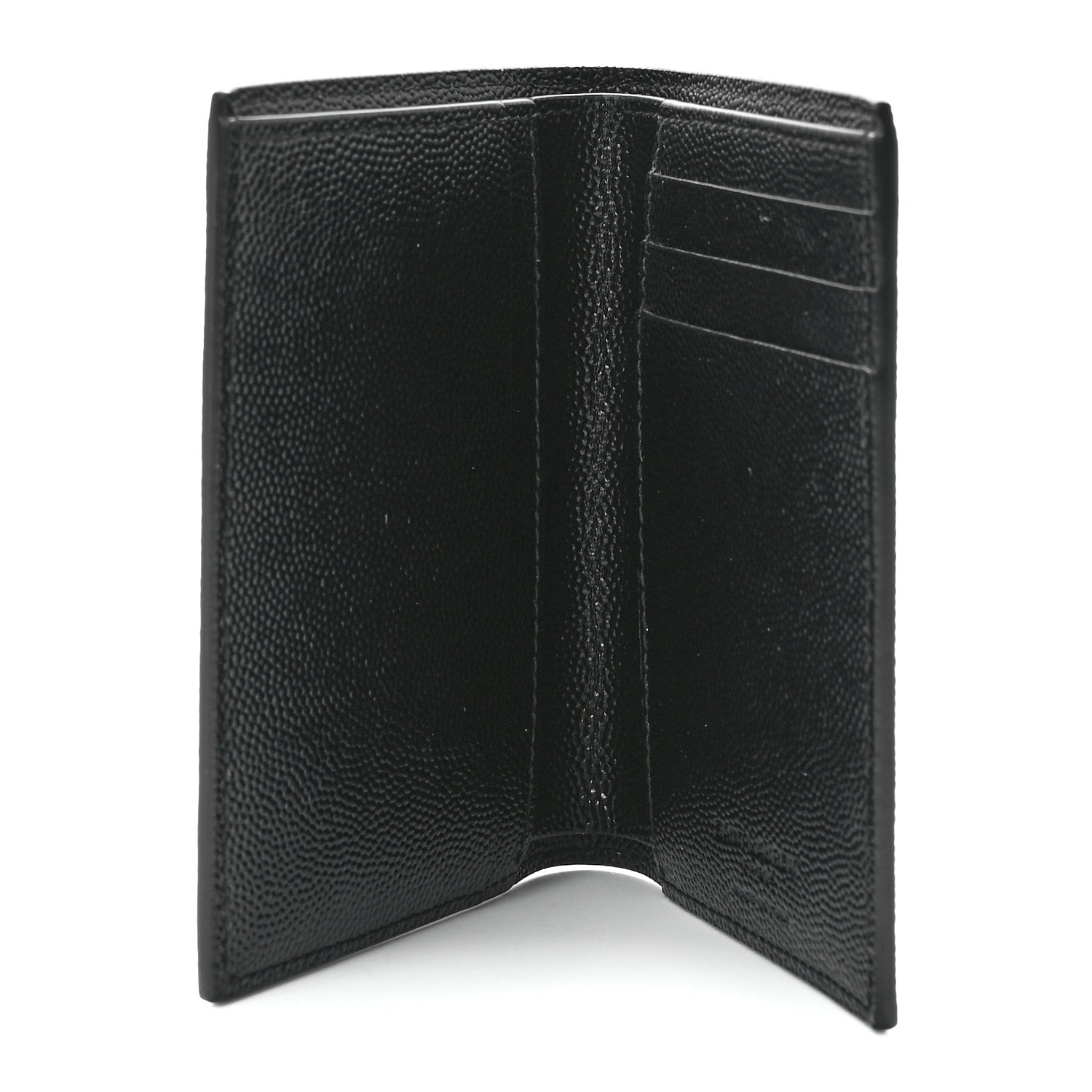 Saint Laurent Grain De Poudre Techno Credit Card Wallet Black 6 of 12