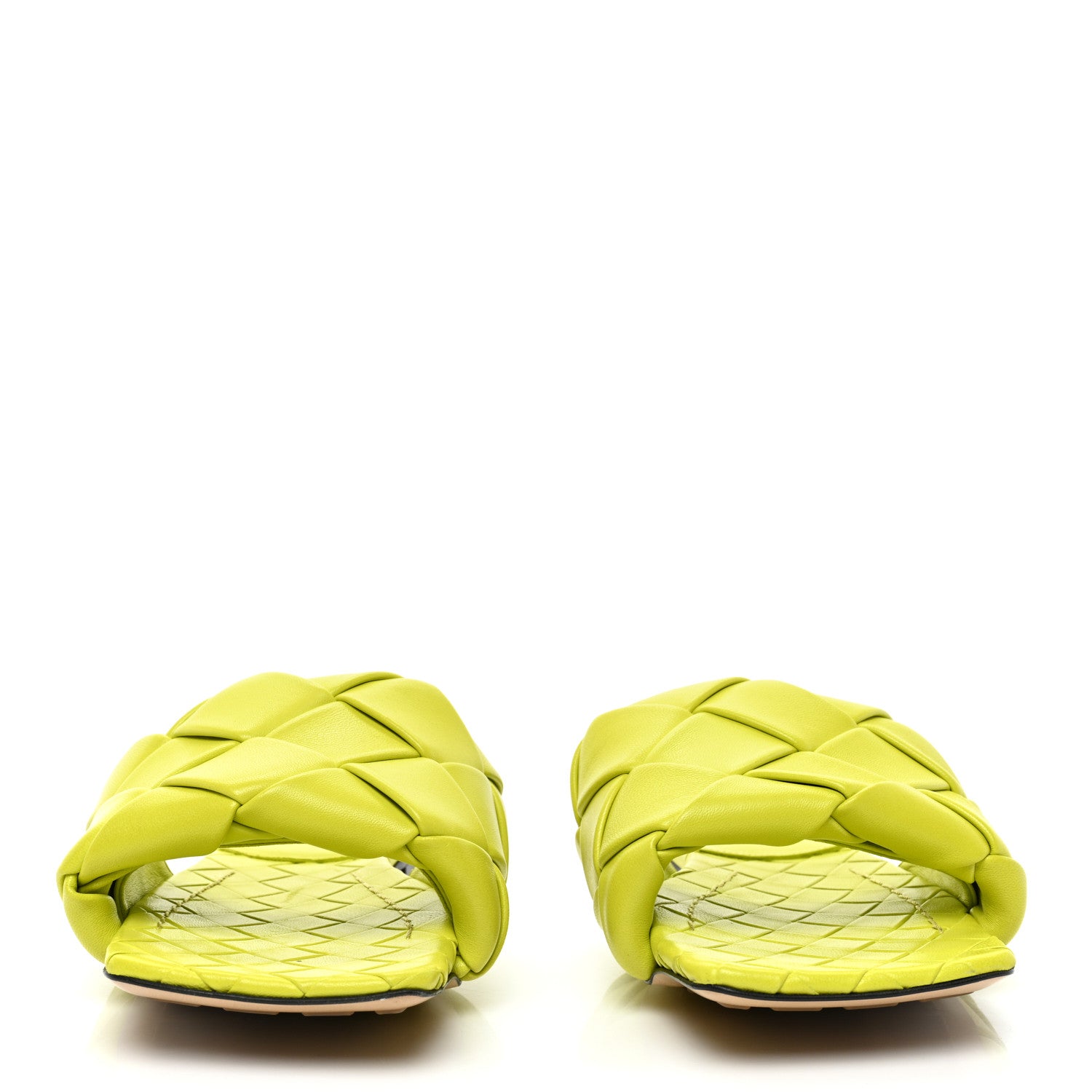 Bottega Veneta Nappa Maxi Intrecciato Lido Flat Sandals 38.5 Kiwi 2 of 7