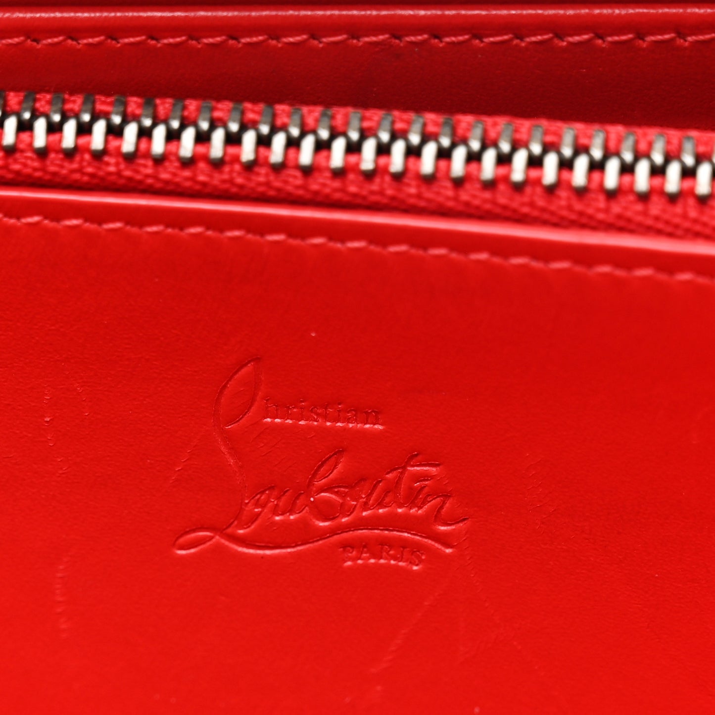 Calfskin Empire Panettone Spiked Zip Around Wallet Black