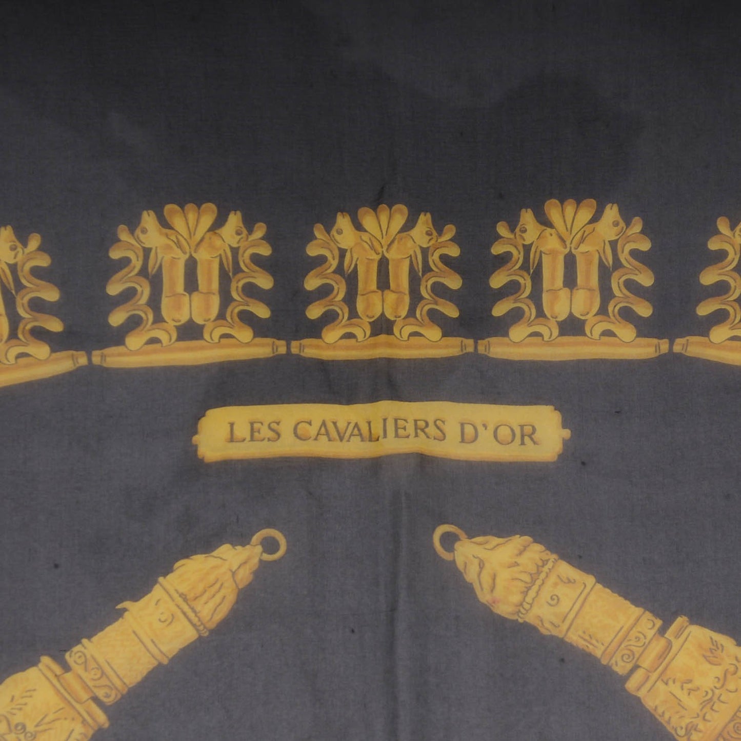 Silk Mousseline Les Cavaliers D'Or Scarf 140