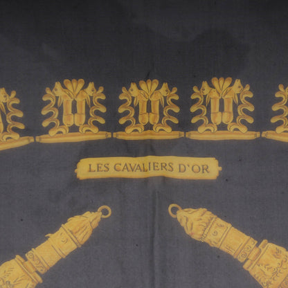 Hermes Silk Mousseline Les Cavaliers D'Or Scarf 140 7 of 8