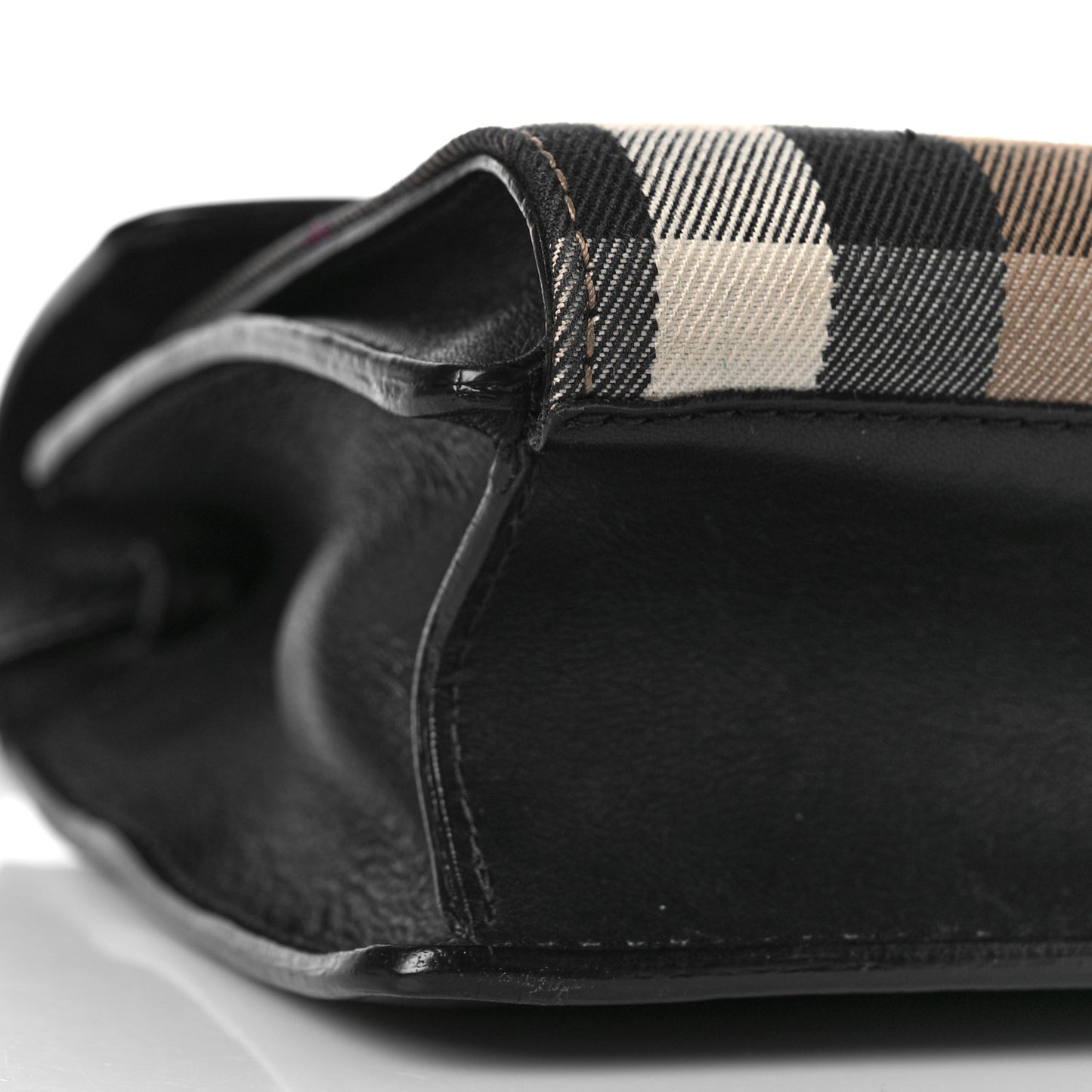 Derby Calfskin House Check Small Macken Crossbody Bag Black