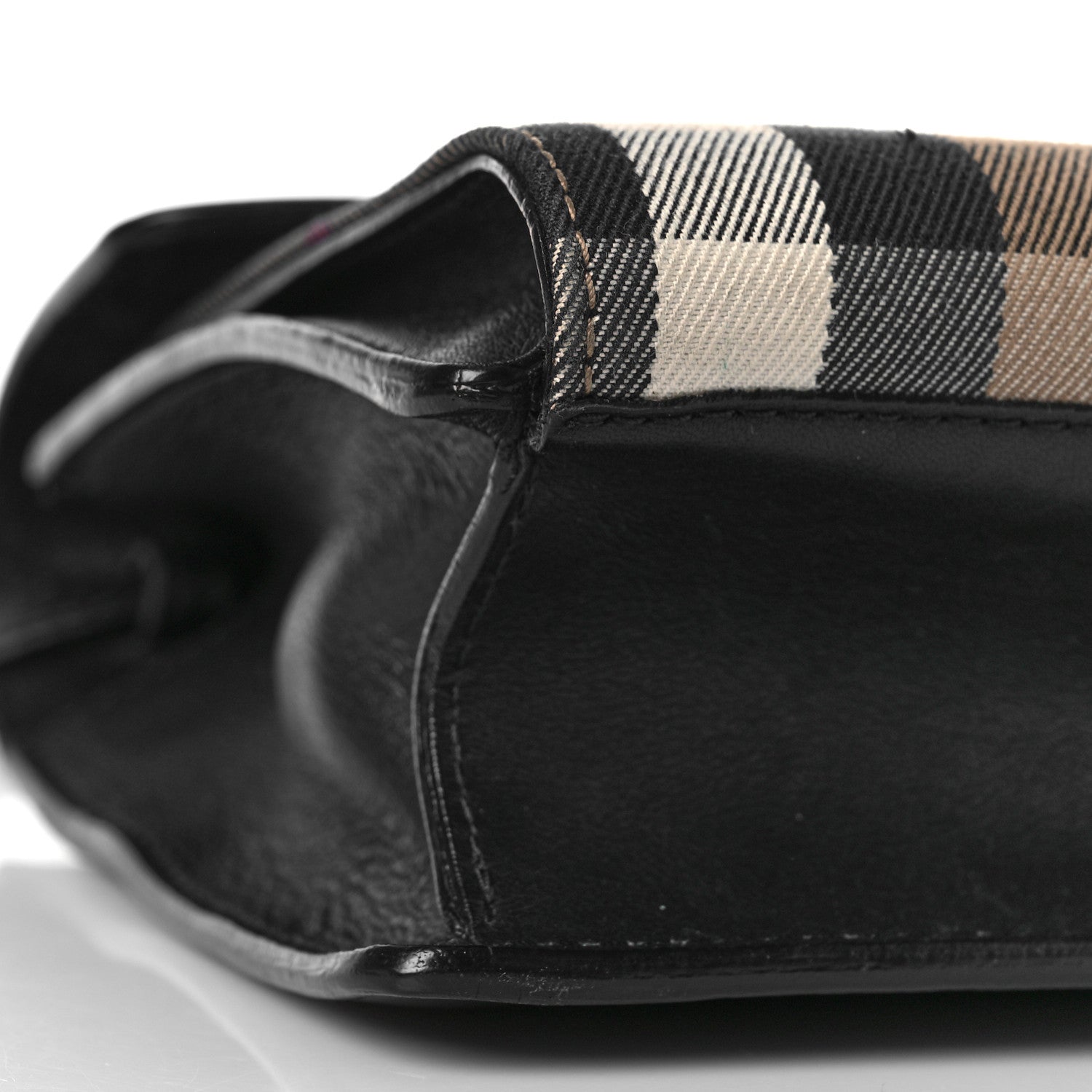 Burberry Derby Calfskin House Check Small Macken Crossbody Bag Black 7 of 10