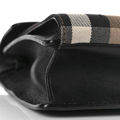 Burberry Derby Calfskin House Check Small Macken Crossbody Bag Black 7 of 10
