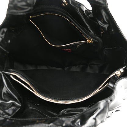 Valentino Garavani Patent Lacca Small Nuage Bow Hobo Black 5 of 11