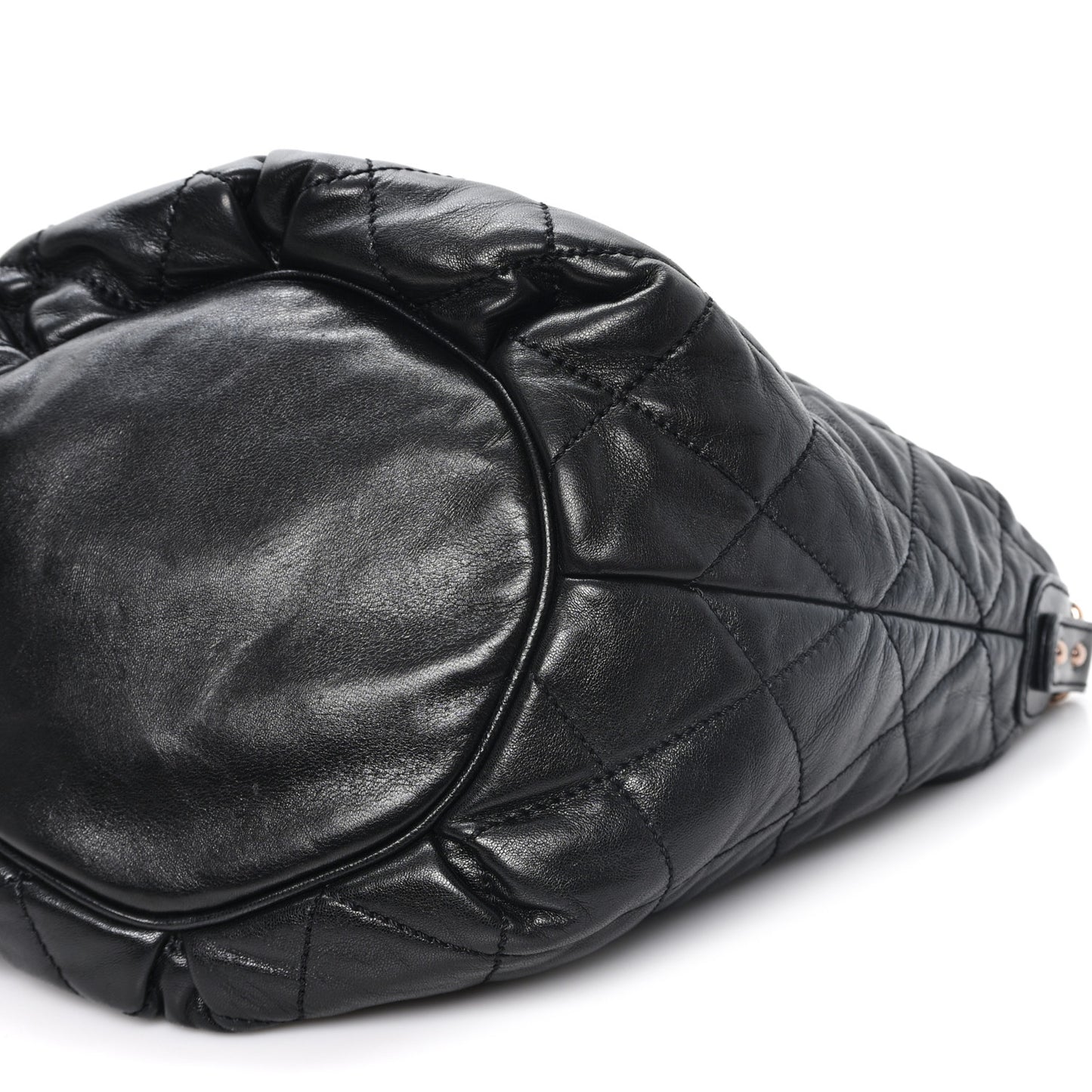 Lambskin Quilted Cloudy Bundle Hobo Black