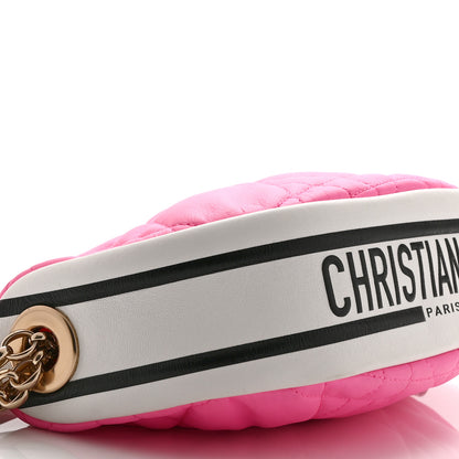 Christian Dior Lambskin Cannage Small Dior Vibe Hobo Bag Pink 9 of 10