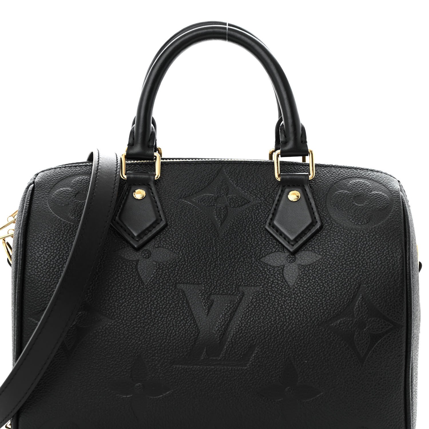 Louis Vuitton Empreinte Monogram Giant Speedy Bandouliere 25 Black 6 of 9