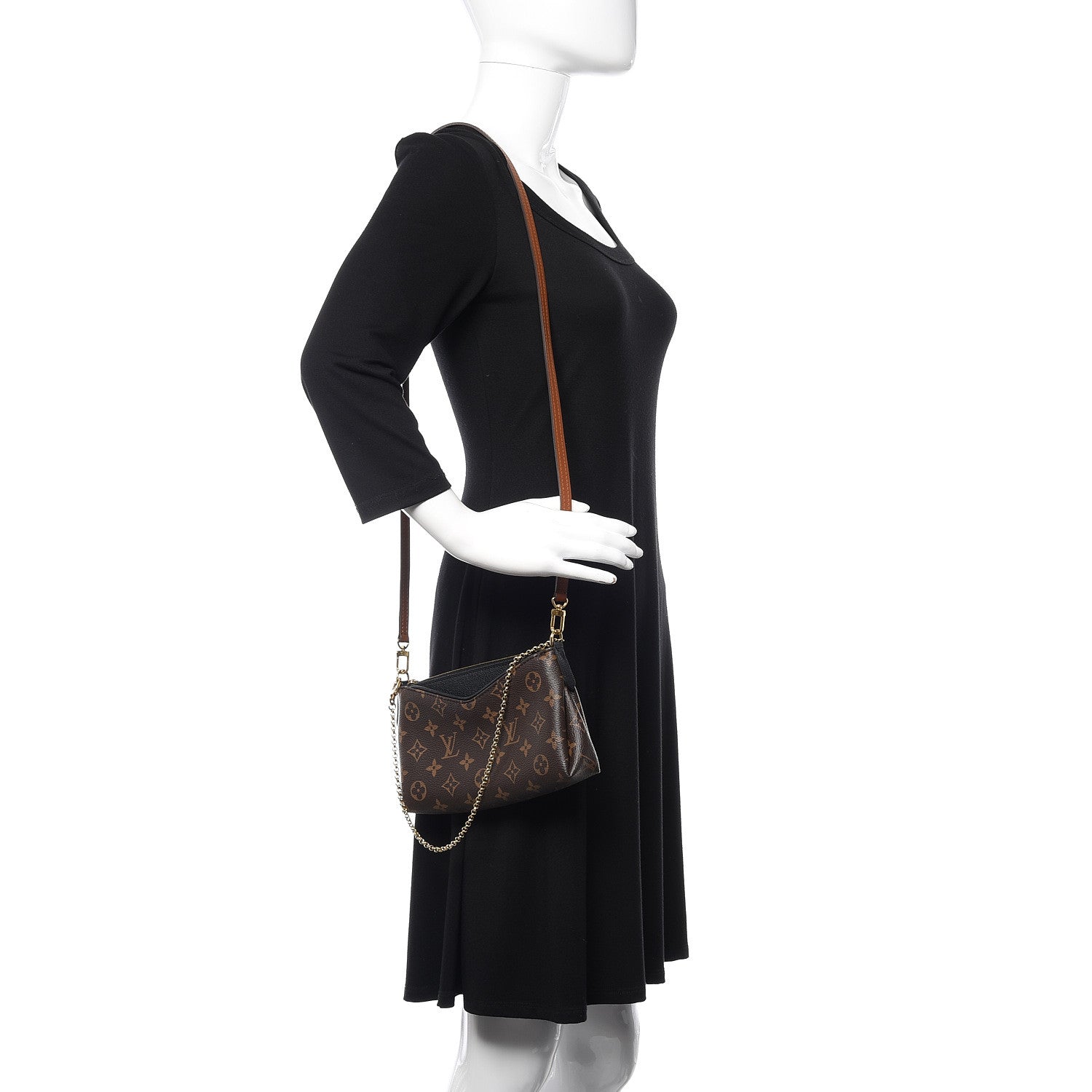 Louis Vuitton Monogram Pallas Clutch Black 2 of 10