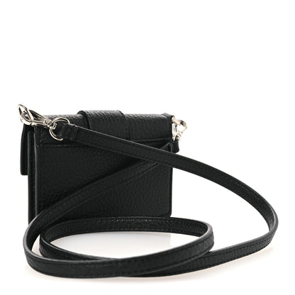 Fendi Cuoio Romano Micro Flat Baguette Black 3 of 12