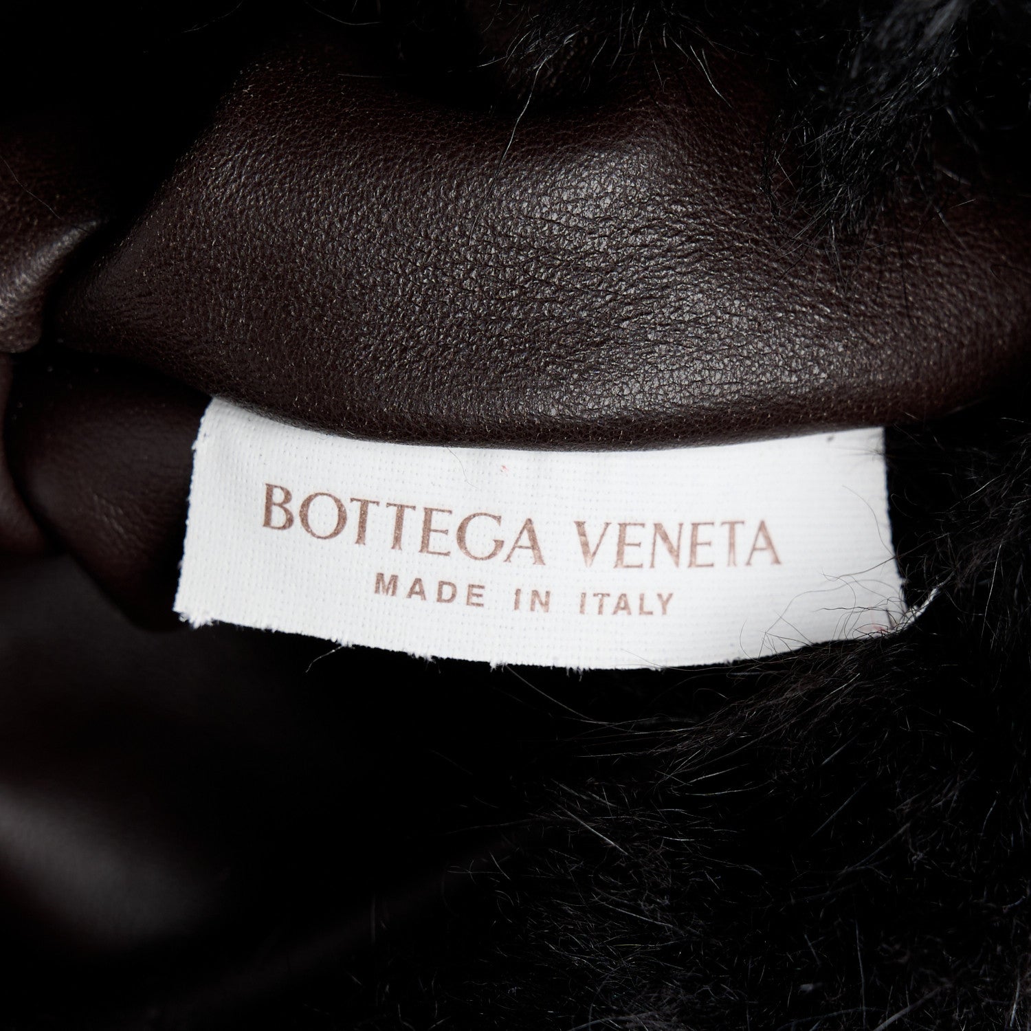 Bottega Veneta Shearling Lambskin The Pouch Chain Black 8 of 11