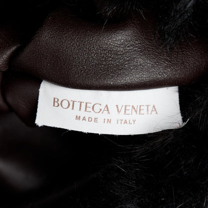 Bottega Veneta Shearling Lambskin The Pouch Chain Black 8 of 11