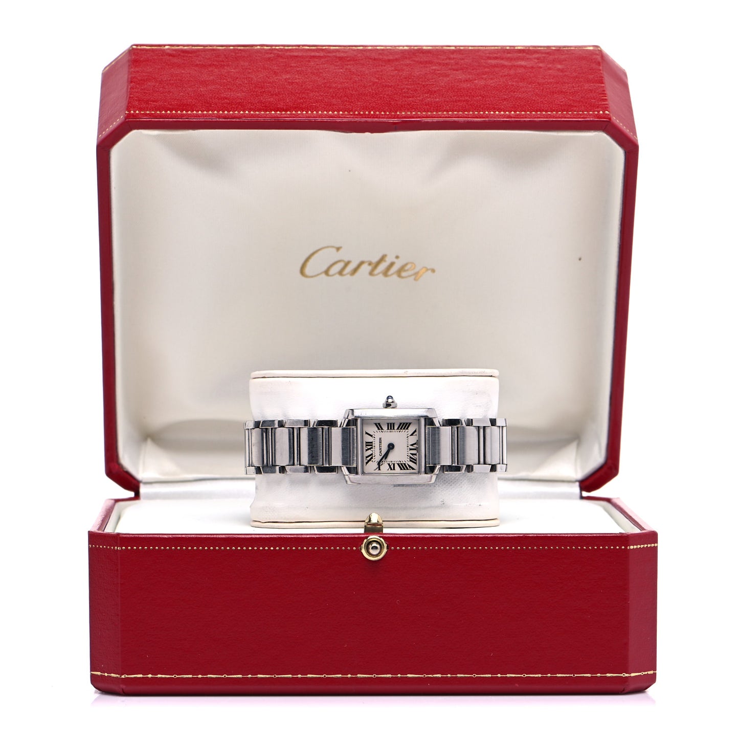 Stainless Steel 20mm Tank Francaise Quartz Watch