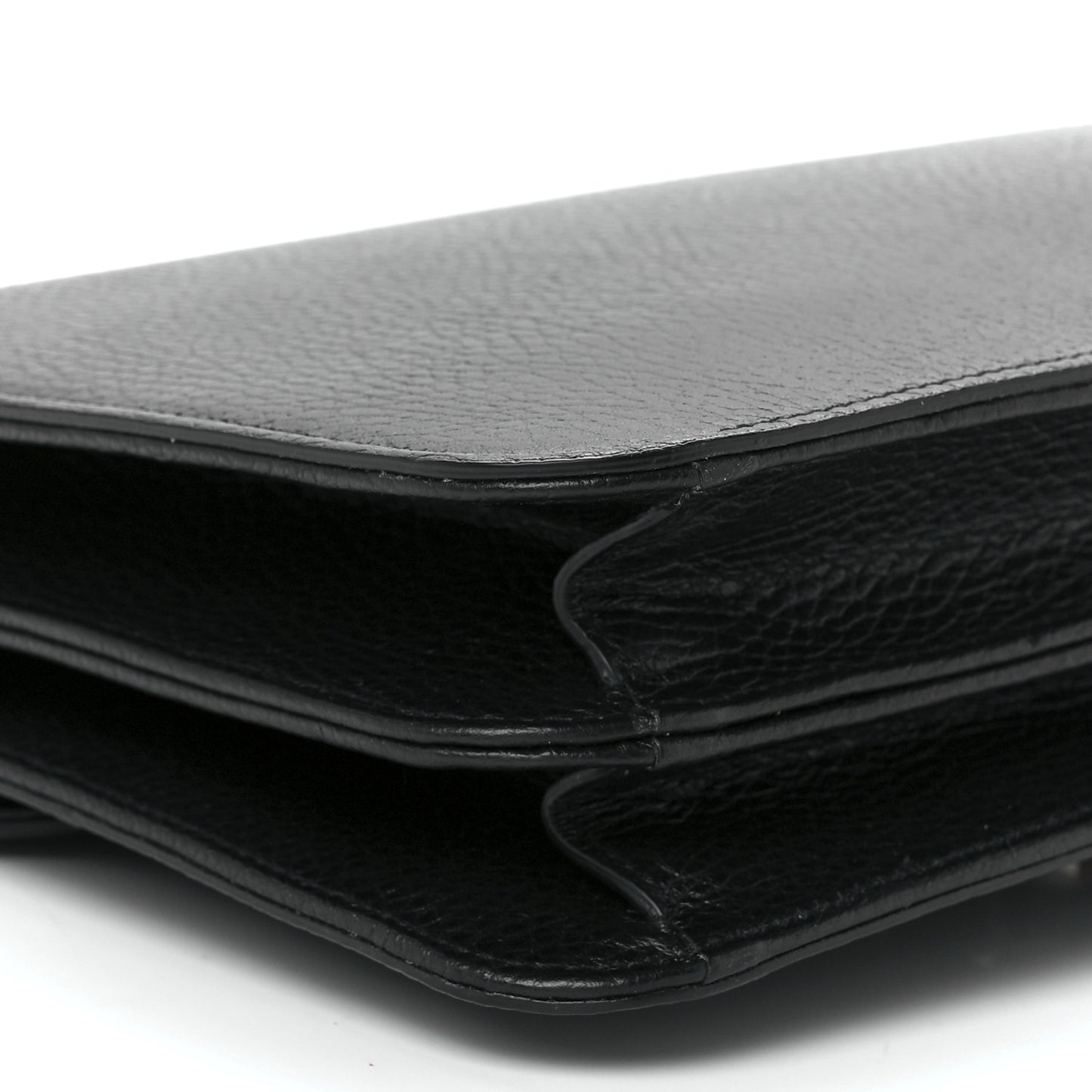Dollar Calfskin Interlocking G Shoulder Bag Black