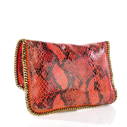 Stella McCartney Python Embossed Falabella Fold Over Clutch 3 of 6