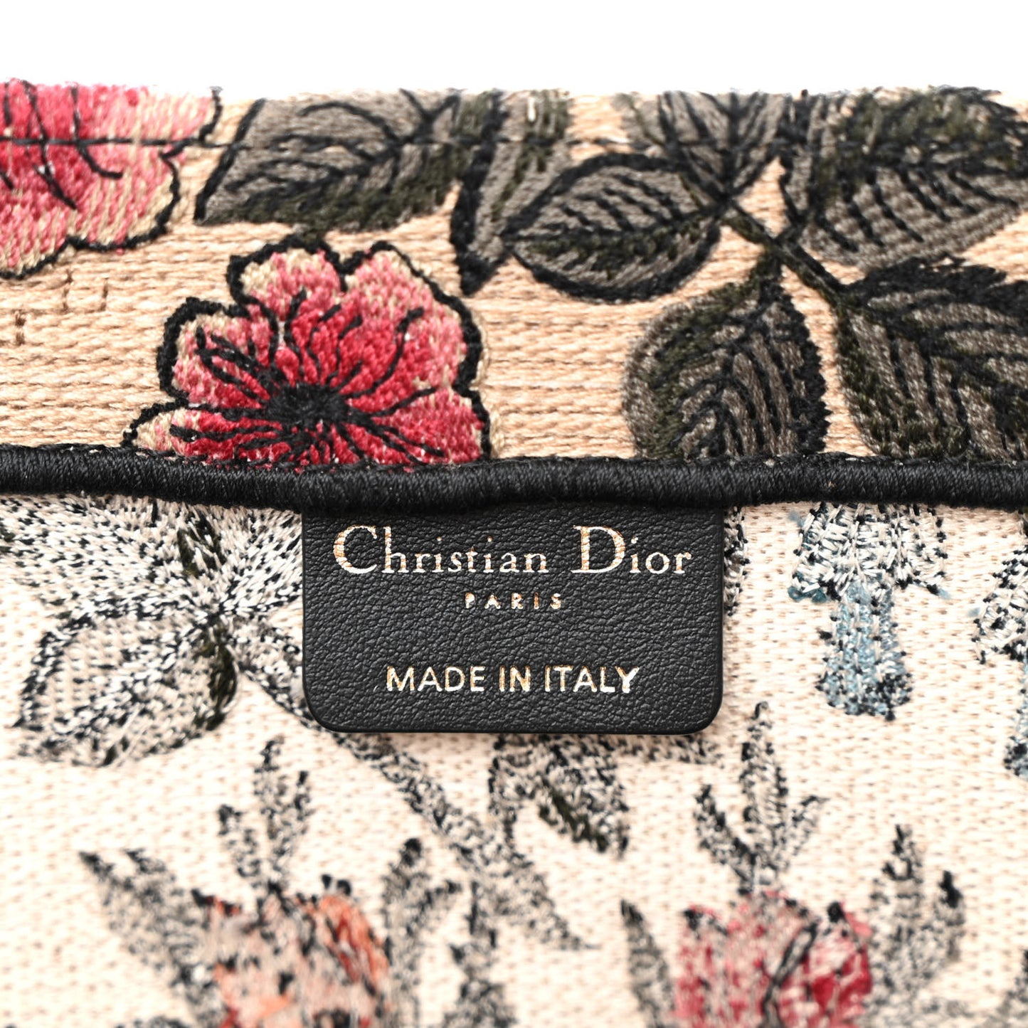 Canvas Embroidered Large Broderie Dior Flowers Book Tote Multicolor