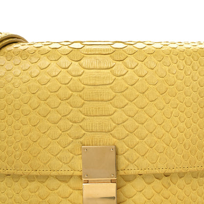 Celine Snakeskin Medium Classic Box Yellow 8 of 13