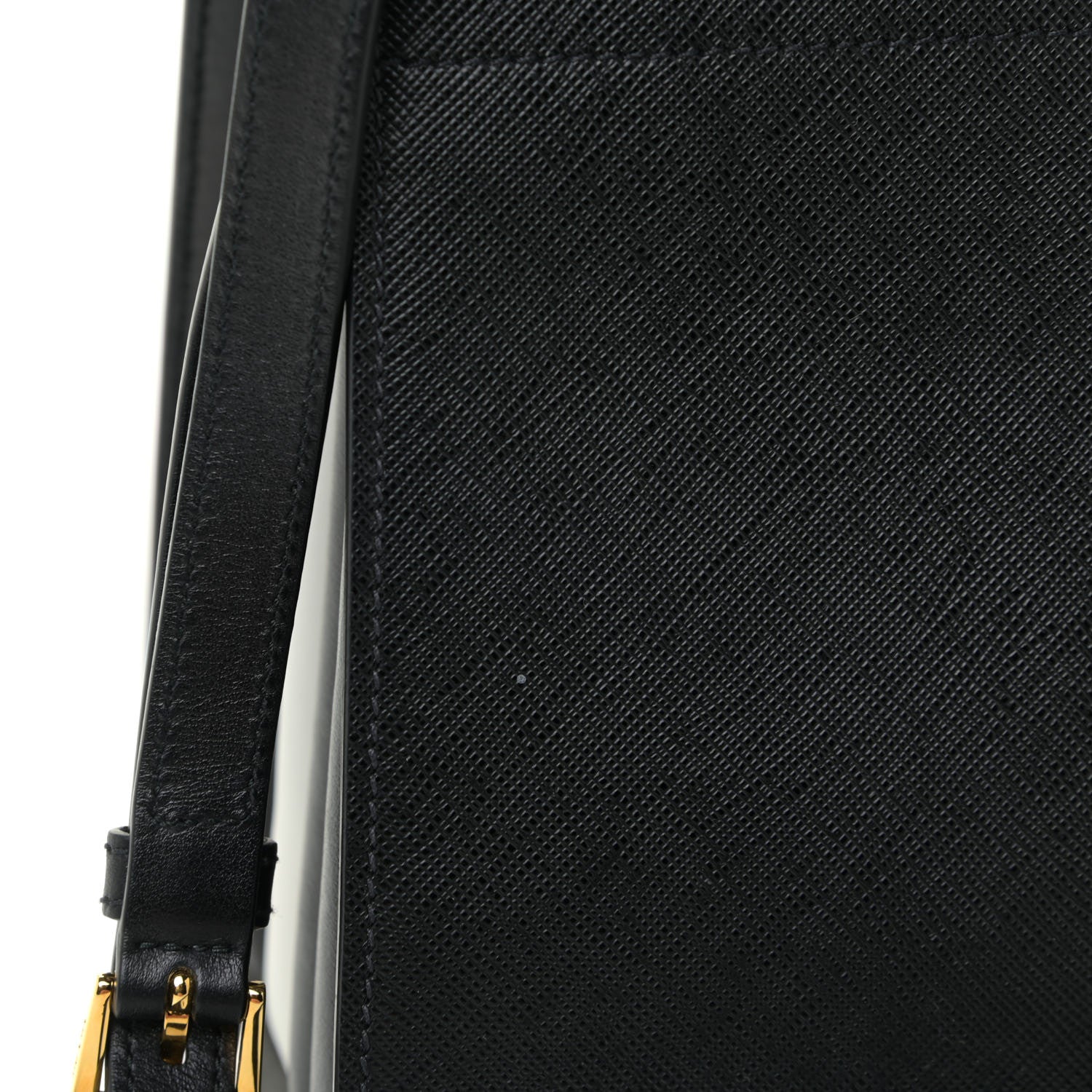 Prada Saffiano City Calfskin Medium Bibliothèque Top Handle Black White 14 of 14
