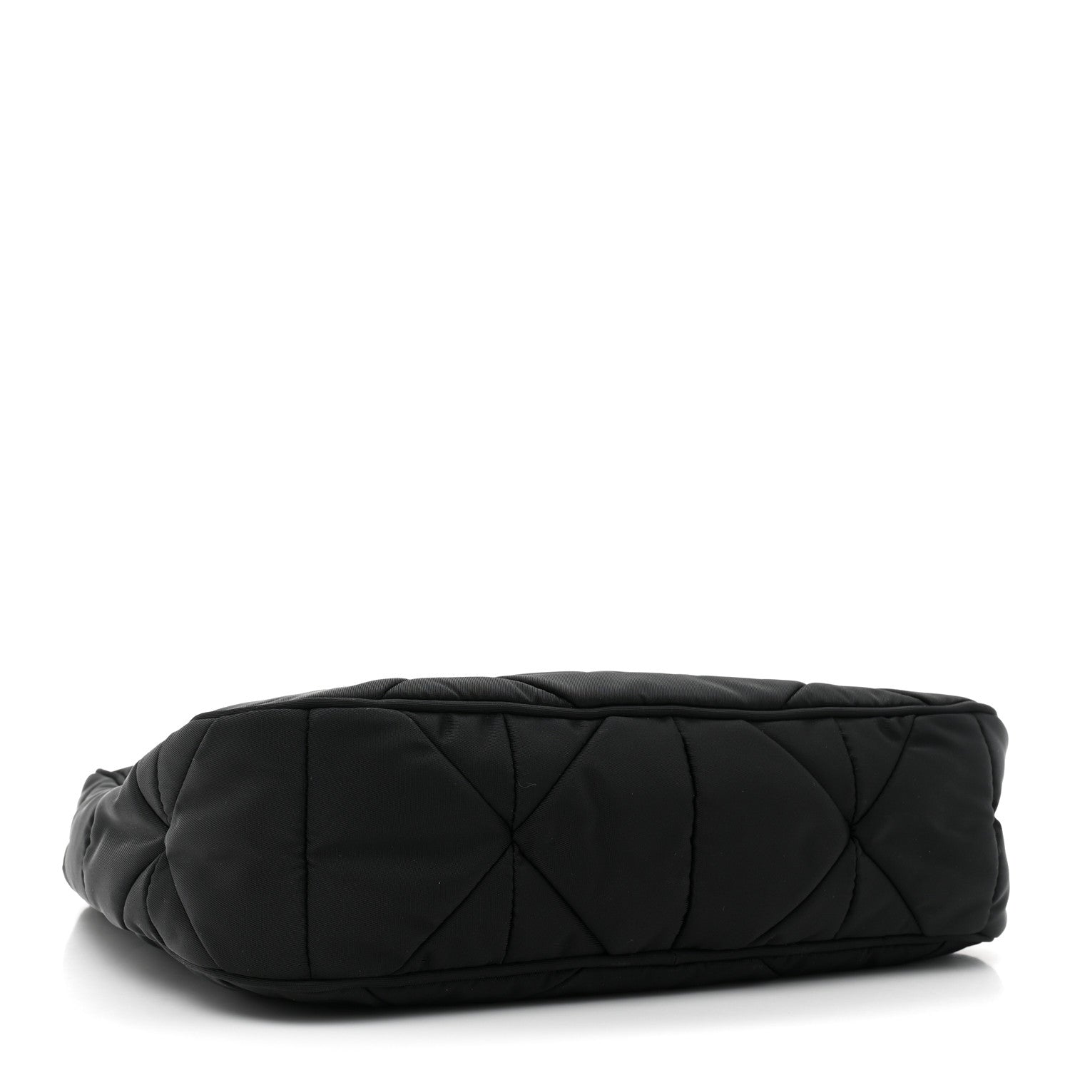 Prada Re-Nylon Triangle Padded Patchwork Shoulder Bag Black 4 of 8