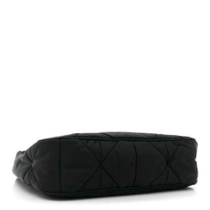 Prada Re-Nylon Triangle Padded Patchwork Shoulder Bag Black 4 of 8