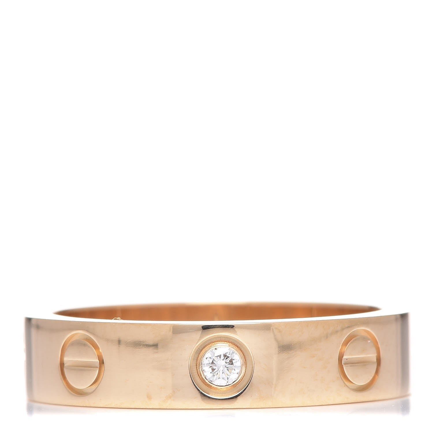 Cartier 18K Yellow Gold Diamond 4mm LOVE Wedding Band Ring 49 4.75 9 of 13