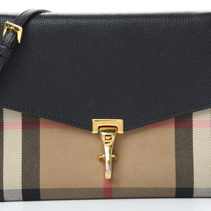 Burberry Derby Calfskin House Check Small Macken Crossbody Bag Black 9 of 15