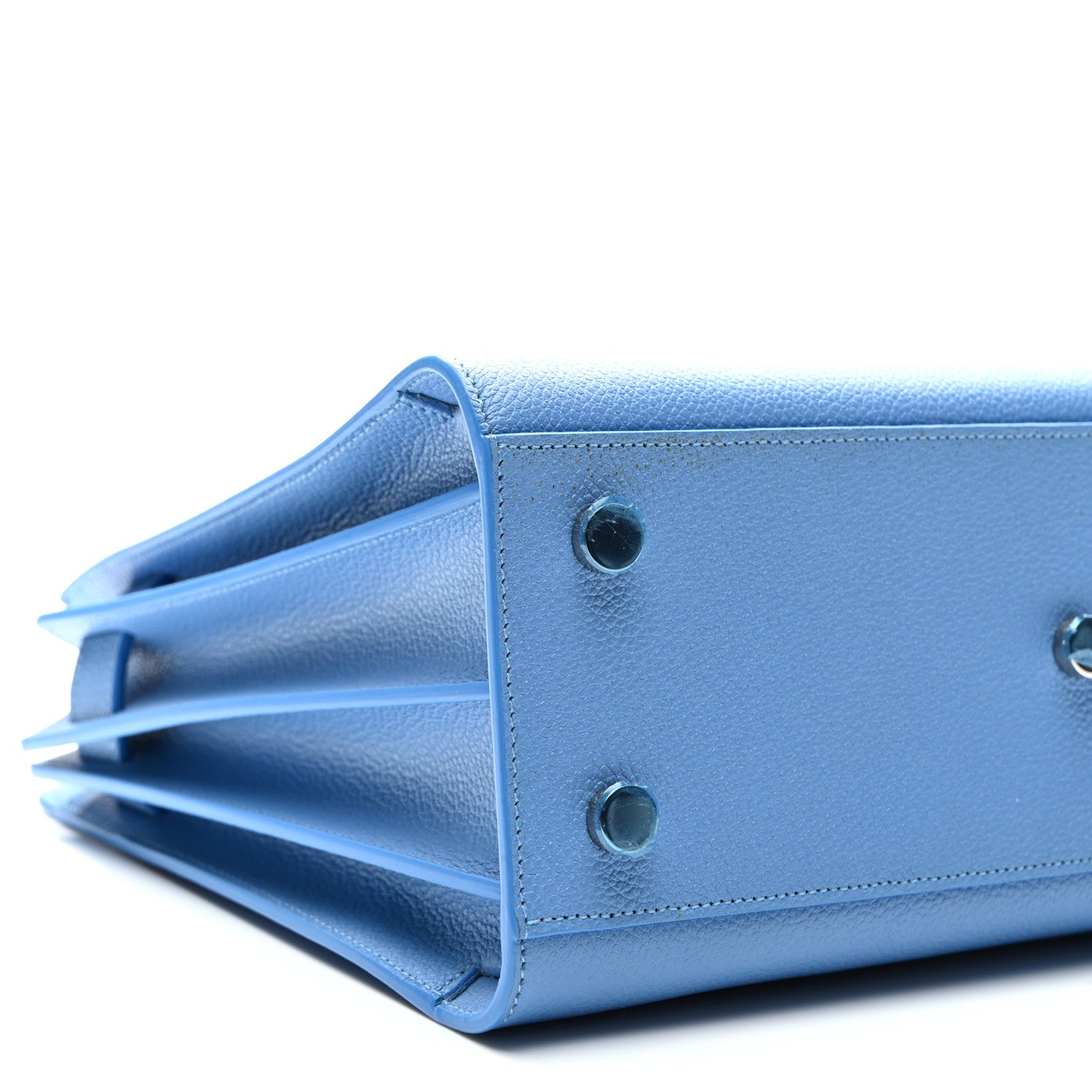 Saint Laurent Grained Calfskin Baby Sac De Jour Blue Clair 9 of 10