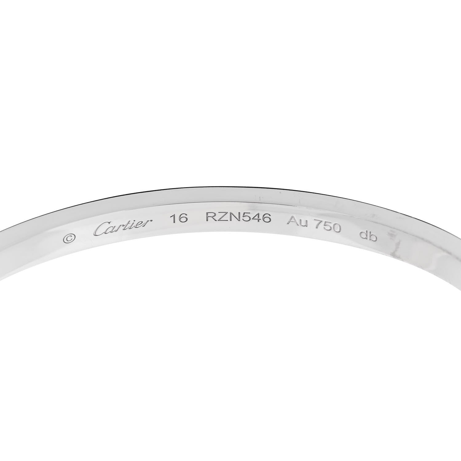 Cartier 18K White Gold Diamond Small LOVE Paved Bracelet 16 4 of 4