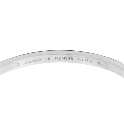 Cartier 18K White Gold Diamond Small LOVE Paved Bracelet 16 4 of 4