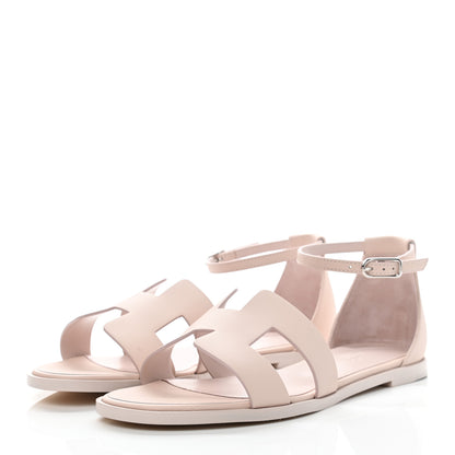 Hermes Calfskin Santorini Sandals 38 Rose Petale 3 of 9