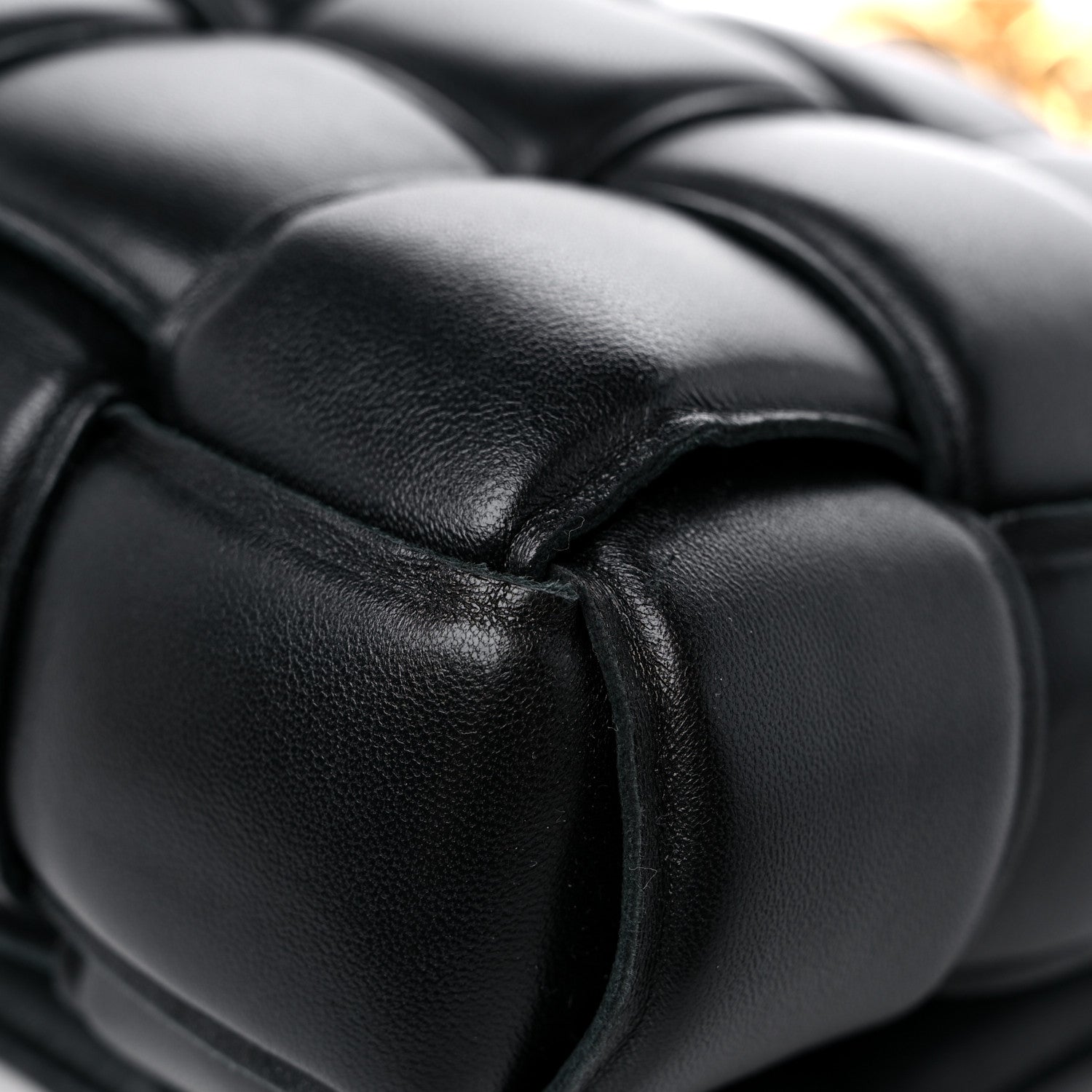 Bottega Veneta Lambskin Maxi Intreccio Padded Chain Cassette Crossbody Bag Black 10 of 11