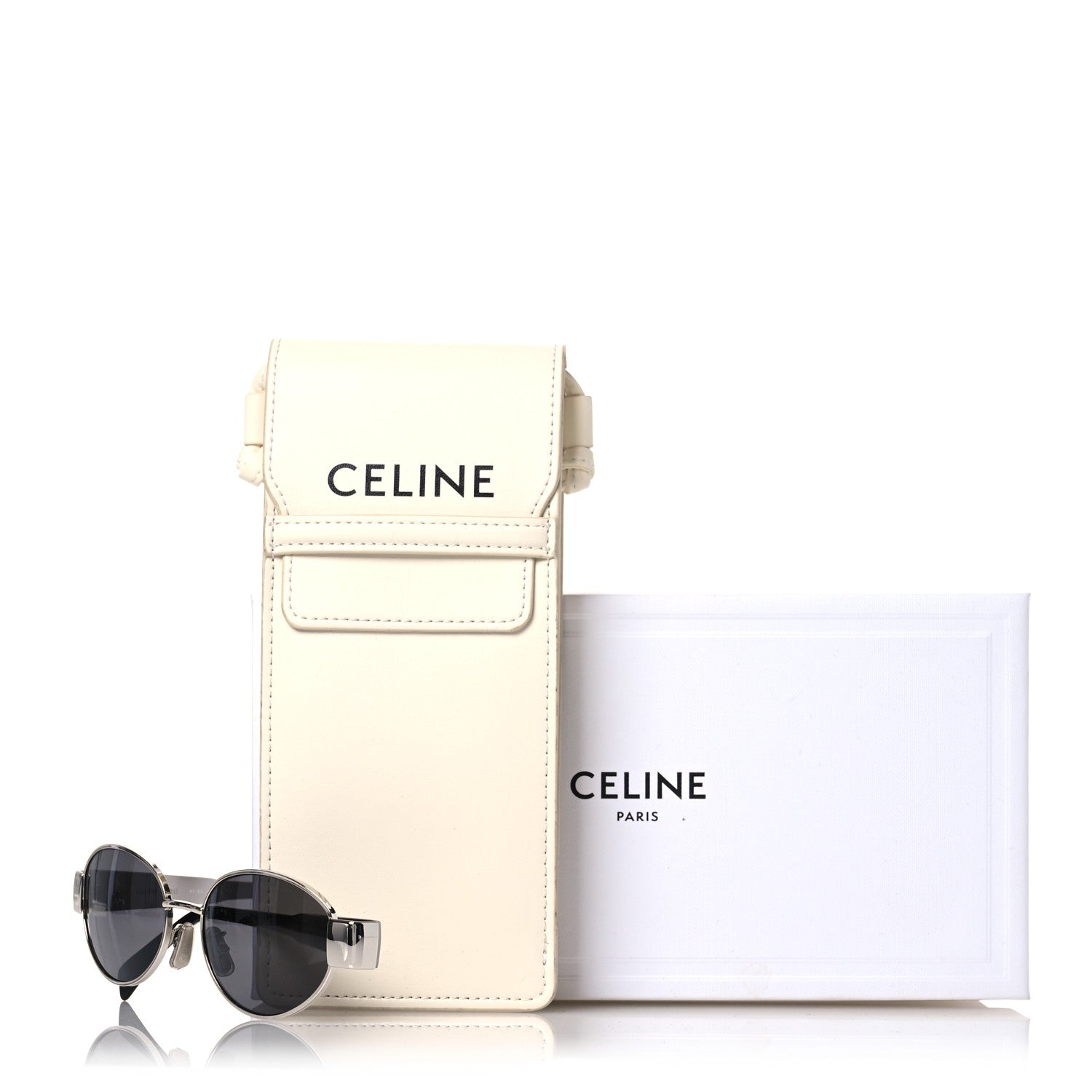 Celine Metal Triomphe 01 Sunglasses CL40235U Silver Black 8 of 8
